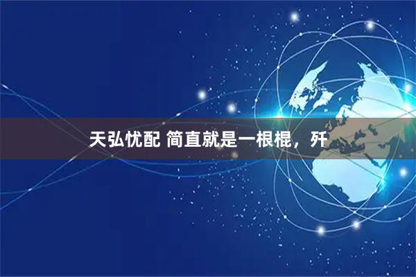 天弘忧配 简直就是一根棍，歼