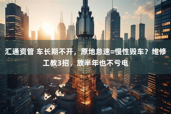 汇通资管 车长期不开，原地怠速=慢性毁车？维修工教3招，放半年也不亏电