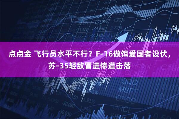 点点金 飞行员水平不行？F-16做饵爱国者设伏，苏-35轻敌冒进惨遭击落